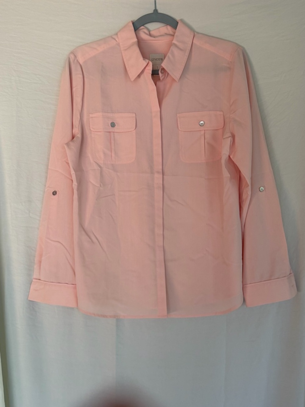 Chico's Pale Pink Collared Shirt